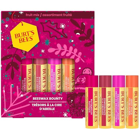 Burt's Bees Moisturising Lip Balm, Salted Caramel Flavour, With Beeswax and Vitamin E, Limited Edition Christmas Flavour, 4.25g
