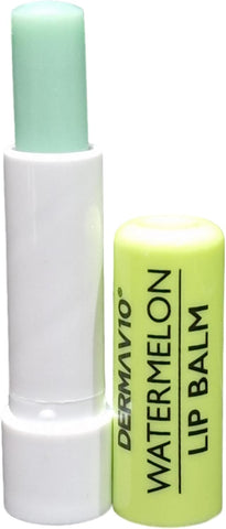 Derma V10 Trio Pack 1 of Each Lip balm Peach Watermelon Berry AND 1 Original Derma intensive with Vitamin E Lip Balm 4.8g