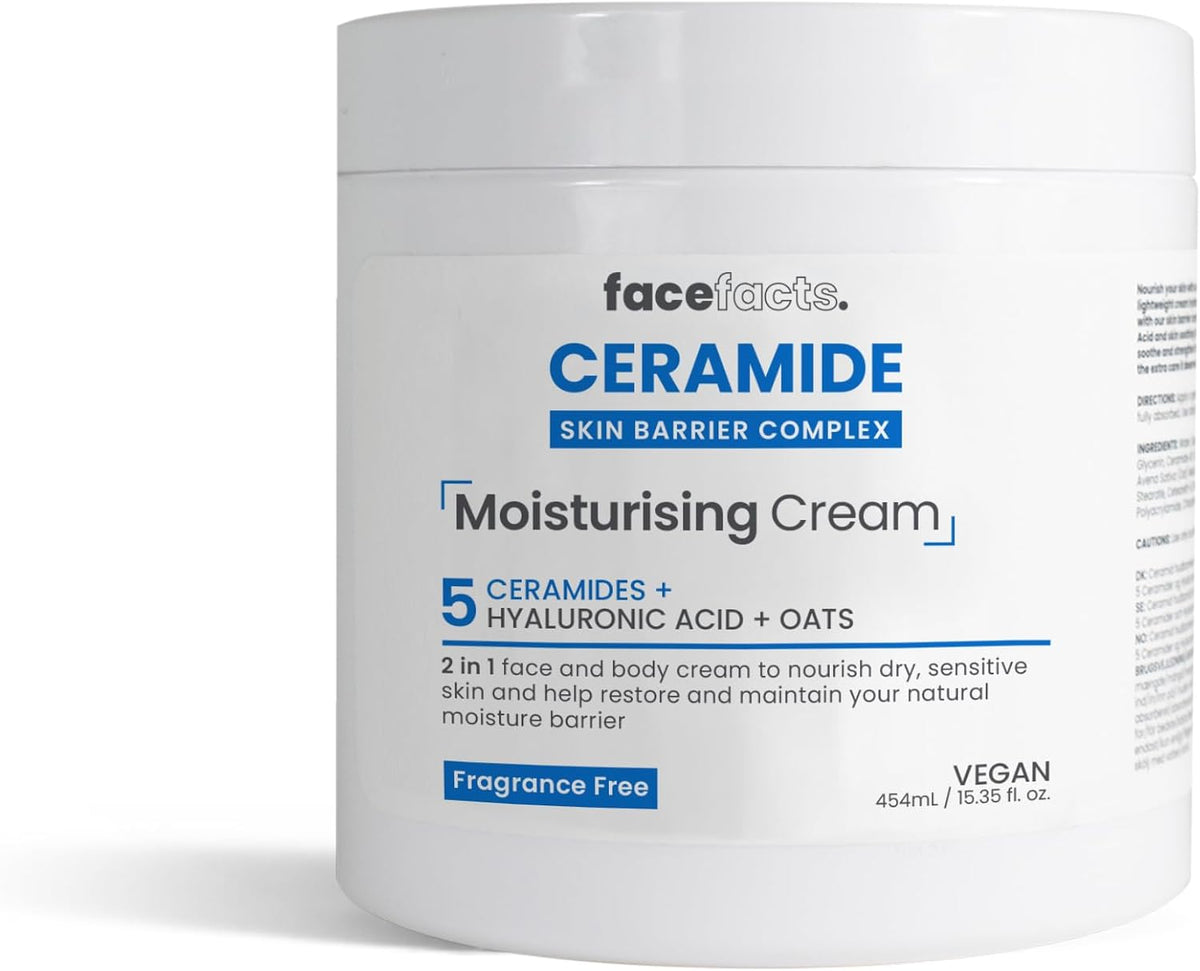 Face Facts Ceramide Moisturising Body Cream | Hydrates + Softens | 454ml