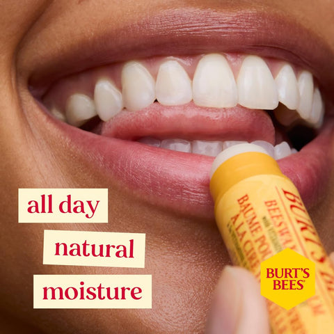 Burt's Bees Moisturising Lip Balm, Salted Caramel Flavour, With Beeswax and Vitamin E, Limited Edition Christmas Flavour, 4.25g