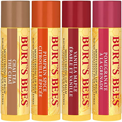 Burt's Bees Moisturising Lip Balm, Salted Caramel Flavour, With Beeswax and Vitamin E, Limited Edition Christmas Flavour, 4.25g