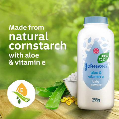 Johnson & Johnson Baby Protective Cornstarch Powder with Aloe Extract, 9 oz