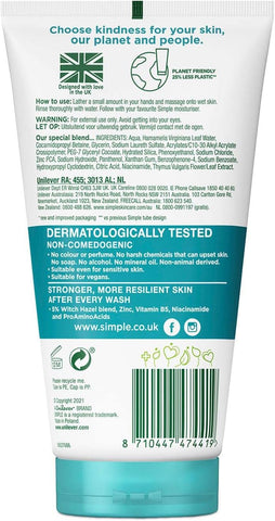 Simple Daily Skin Detox Purifying Facial Wash, 150ml 2 Pack