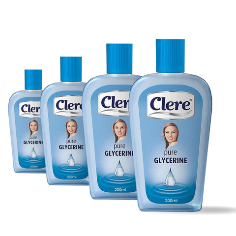 CLERE 100% Pure Glycerin Liquid for Versatile Body Skin Care, Glycerine for Face Moisturizes Dry Skin & Softens, Glycerol Reduces Stretch Marks 200 ml (Pack of 1) Sourced by Bronx International Ltd