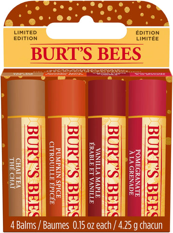 Burt's Bees Moisturising Lip Balm, Salted Caramel Flavour, With Beeswax and Vitamin E, Limited Edition Christmas Flavour, 4.25g