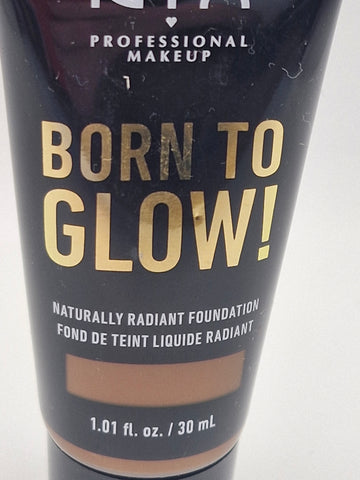 NYX Professional Makeup Born to Glow Radiant Foundation, Iridescent Finish, Buildable Medium Coverage, Vegan Formula